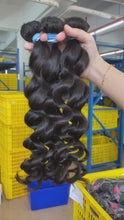 Load and play video in Gallery viewer, Virgin Brazilian Mink Loose Wave Bundle-Lush
